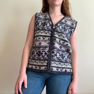 Granny knit sweater vest